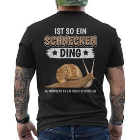 Schnecken Ding Slogan Kurzärmliges Herren-T-Kurzärmliges Herren-T-Shirt, Lustige Schnecken Motiv Tee - Seseable De