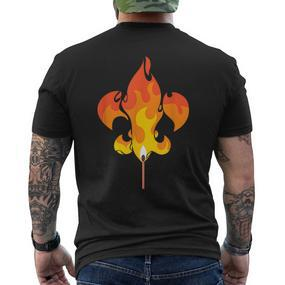 Scout Lily Fleur De Lis Campfire T-Shirt mit Rückendruck - Seseable De