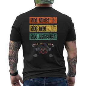 Simracing No Abs And No Tc Gaming And Racing Black T-Shirt mit Rückendruck - Seseable De