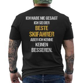 Skier Alpine Ski T-Shirt mit Rückendruck - Seseable De