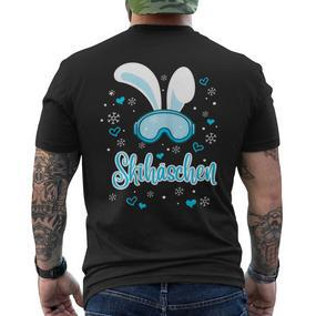 Skihäschen Apres Ski Outfit Bunny Costume Ski Hat T-Shirt mit Rückendruck - Seseable De