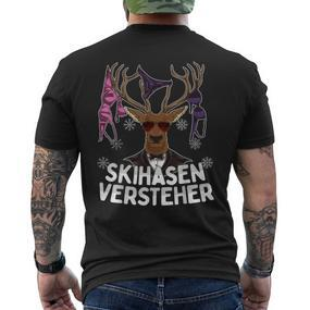 Skihasen Versteher Apres-Ski Party Crew T-Shirt mit Rückendruck - Seseable De