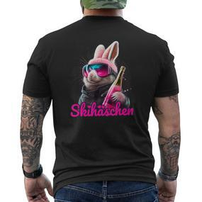 Skiing Ski Bunny Apres-Ski T-Shirt mit Rückendruck - Seseable De