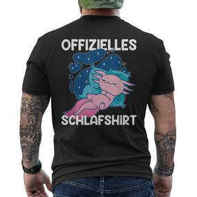 Sleep Axolotl Pyjamas Axolotls T-Shirt mit Rückendruck - Seseable De