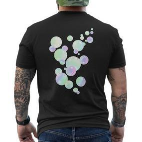 Soap Bubbles Colourful Pastel Colours T-Shirt mit Rückendruck - Seseable De