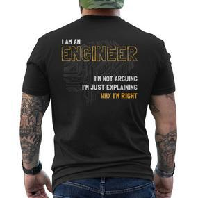 Software Developer I Am An Engineer T-Shirt mit Rückendruck - Seseable De