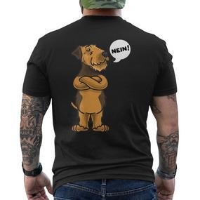 Sturer Airedale Terrier Dog T-Shirt mit Rückendruck - Seseable De