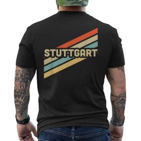 Stuttgart Vintage Retro S T-Shirt mit Rückendruck - Seseable De