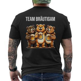 Team Groom Jga Stag Party Bear Jga T-Shirt mit Rückendruck - Seseable De