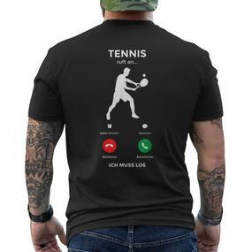 Tennis Ruft An Must Los Tennis Player T-Shirt mit Rückendruck - Seseable De