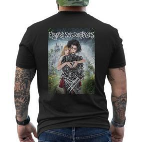 Tim Burton's Edward Scissorhands Edward And Kim Movie Poster T-Shirt mit Rückendruck - Seseable De