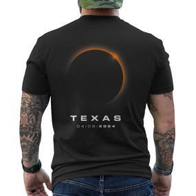 Totale Solar Eclipse 2024 Texas Solar Eclipse T-Shirt mit Rückendruck - Seseable De