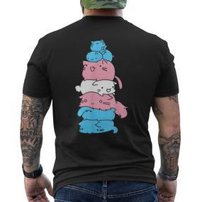 Transgender Cats Transgender Colours T-Shirt mit Rückendruck - Seseable De