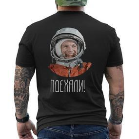 Udssr Astronaut Yuri Gagarin T-Shirt mit Rückendruck - Seseable De