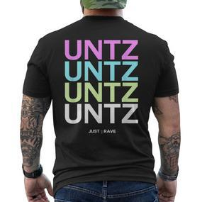Untz Untz Rave Festival Techno T-Shirt mit Rückendruck - Seseable De