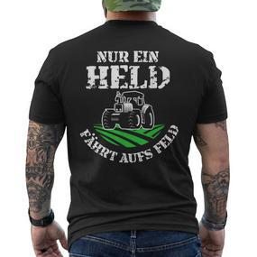 Vintage Farmers Nur Ein Held Fahrt Auf An Feld T-Shirt mit Rückendruck - Seseable De