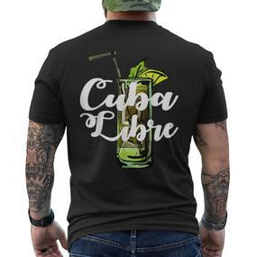 Viva Libre Cocktail Cuba T-Shirt mit Rückendruck - Seseable De