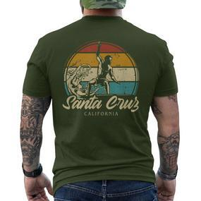 Santa Cruz City California Souvenir Vintage Retro T-Shirt mit Rückendruck - Seseable De
