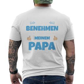Children's Ich Versuche Mich Zu Benehmen Papa Ich Versuche Mich 80 T-Shirt mit Rückendruck - Seseable De