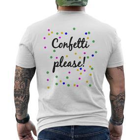 Confetti Please Confetti Please T-Shirt mit Rückendruck - Seseable De