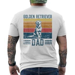 Golden Dad Vintage Golden Retriever Dad T-Shirt mit Rückendruck - Seseable De