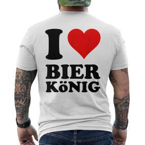 Ich Liebe Bierkönig German T-Shirt mit Rückendruck - Seseable De