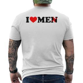 Ich Liebe Männer Ohne Das N Herz Herren Mit Durchstrichenem N T-Shirt mit Rückendruck - Seseable De