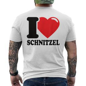 I Love Schnitzel Ich Liebe Schnitzel Schnitzel T-Shirt mit Rückendruck - Seseable De