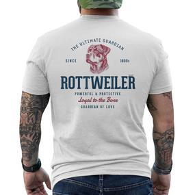 Retro-Styled Vintage Rottweiler T-Shirt mit Rückendruck - Seseable De
