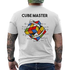 Rubik's Cube Magic Cube Retro Rubi Vintage Nerd White T-Shirt mit Rückendruck - Seseable De