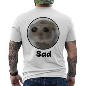 Sad Hamster T-Shirt mit Rückendruck - Seseable De