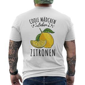 Sommer Coole Mädchen Lieben Zitronen T-Shirt mit Rückendruck - Seseable De