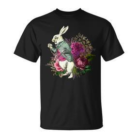Alice Wonderland Rabbit Pocket Watch T-Shirt - Seseable De