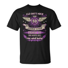 Als Gott Mich Vor 50 Jahren Schuf T-Shirt, Lustiges Über 50 Geburtstagsshirt - Seseable De