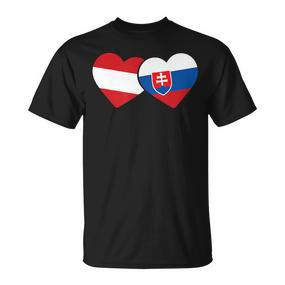 Austria Flag Slovak Flag Austria Slovakia T-Shirt - Seseable De