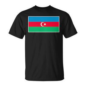 Azerbaijan Flag Vintage Azerbaijani Colors T-Shirt - Seseable De