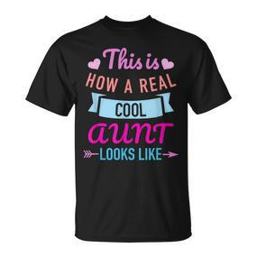 Cool Tante T-Shirt mit Herzmotiv, Statement Schwarz Tee - Seseable De