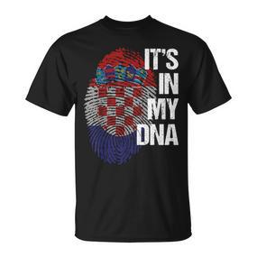 Croatia Croatia Flag Dna  T-Shirt - Seseable De