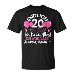 Endlich 20 Geburtstag Ich Kann Alles Ich Weiß Alles T-Shirt - Seseable De
