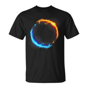 Fire And Ice Duel Dragon T-Shirt - Seseable De