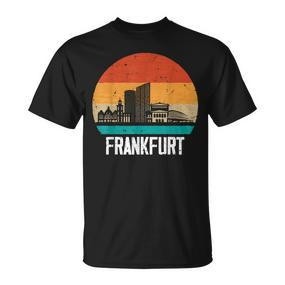 Frankfurt Skyline Retro Vintage Souvenir Frankfurt T-Shirt - Seseable De