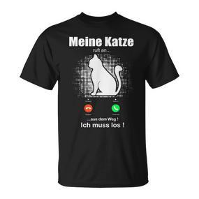 Saying My Cat Ruft An Jahrgang Cats  T-Shirt - Seseable De