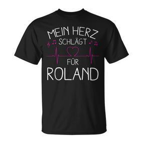 My Heart Beats Fur Roland I Love Roland T-Shirt - Seseable De
