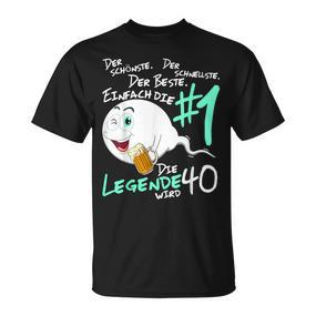 Men's Die Legende Wird 40 Jahre 40S Birthday T-Shirt - Seseable De