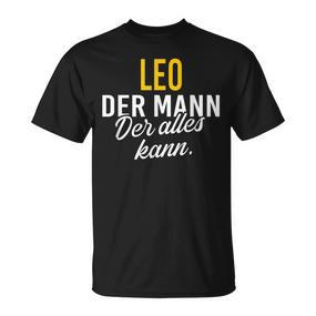Men's Leo Der Mann Der Alles Kann Vorname Black T-Shirt - Seseable De