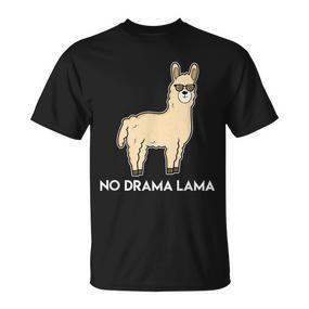 No Drama Lama Fun For Lama & Alpaka Fans T-Shirt - Seseable De