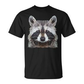 Raccoon Vintage Polygon Raccoon T-Shirt - Seseable De