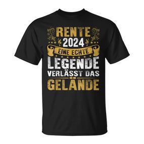 Rente 2024 Eine Echte Legende Verlässt Das Gelände Rentner T-Shirt - Seseable De