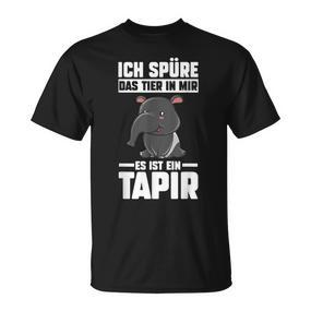 Tapir-T-Shirt mit Spruch Ich spüre das Tier in mir, es ist ein Tapir, Lustiges Outfit - Seseable De