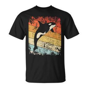 Vintage Orca Whale Retro Killer Whale T-Shirt - Seseable De